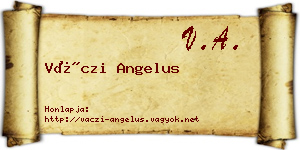 Váczi Angelus névjegykártya